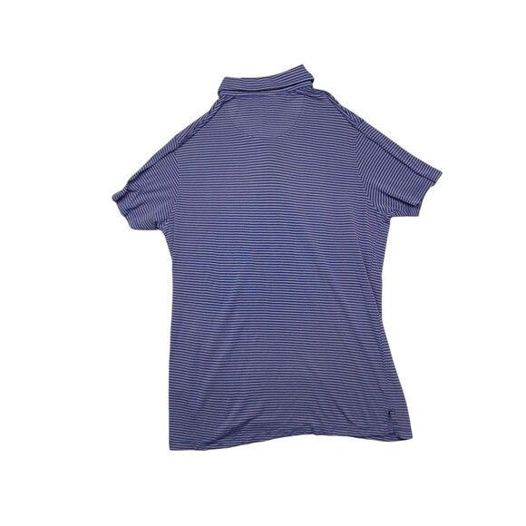 Tailor Byrd Polo Shirt Short Sleeve Purple Lilac Striped Modal Golf Men's Small - Picture 3 of 9